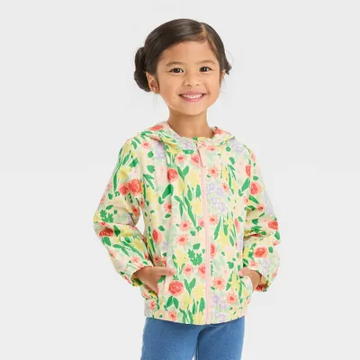Baby Girls Floral Full Zip Windbreaker Jacket