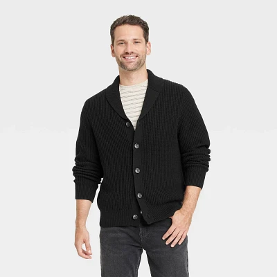 Men Shawl Collared Cardigan