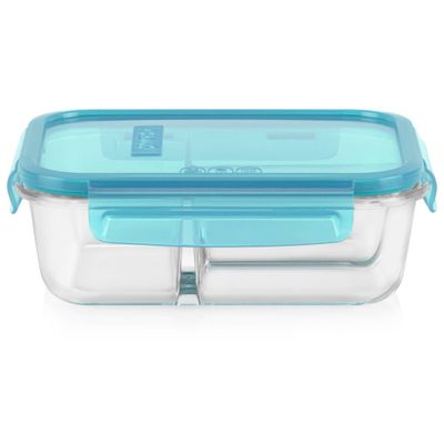 Pyrex Mealbox 4.1 cup 3 Compartment Food Storage Container - Blue