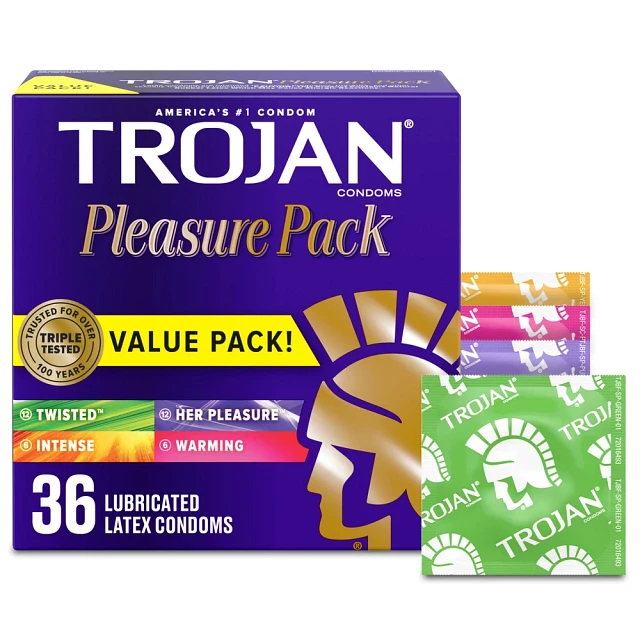 Trojan Pleasure Pack Assorted Lubricated Condoms - 36ct | Connecticut Post Mall Trojan Pleasure Pack Assorted Lubricated Condoms - 36ct | Connecticut Post Mall