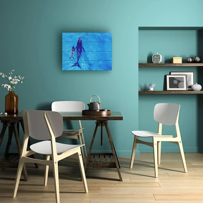 Trademark Fine Art 12x16 Melloi Art Prints Melesan Discover The world Wood Slat Art: Ocean Scene, Hardwood Wall Decor