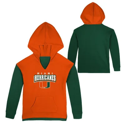 NCAA Miami Hurricanes Girls Hooded Sweatshirt