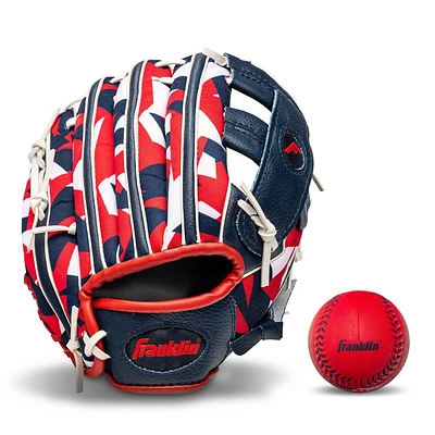 Franklin Sports RTP Teeball Right Hand Throw Gloves Set - Navy/Red