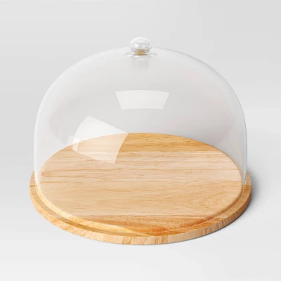 Wood Serving Board with Glass Cloche - Threshold