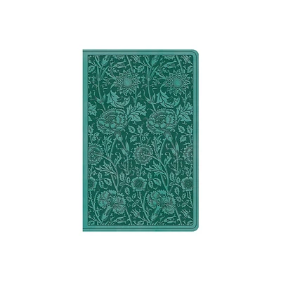 ESV Premium Gift Bible (Trutone, Teal, Floral Design) - (Leather Bound)