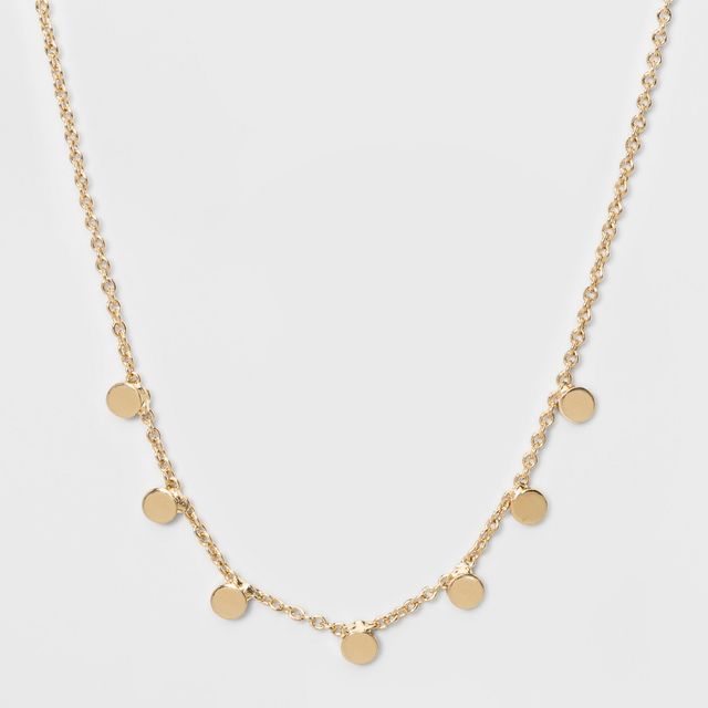 Small Circle Pendent Necklace - A New Day Gold