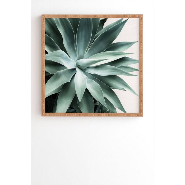 20 x 20 Gale Switzer Bursting into Life Framed Wall Art Green - Deny Designs: Modern Botanical Decor, Hardwood Frame