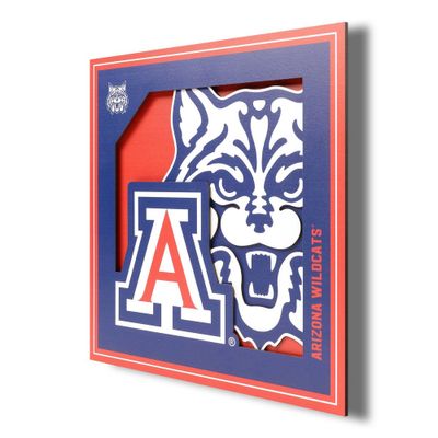 NCAA Arizona Wildcats 3D Logo Series Wall Art - 12x12