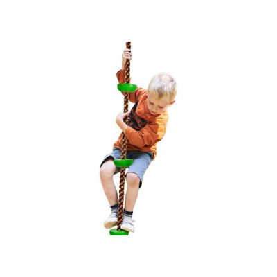 Hey! Play! Kids Backyard Climbing Rope Knotted Tree Swing Ladder