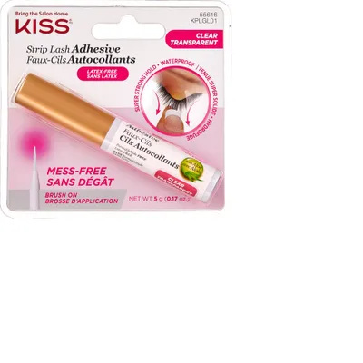 KISS Products Latex Free Strip False Eyelash Adhesive - Clear - 0.17oz