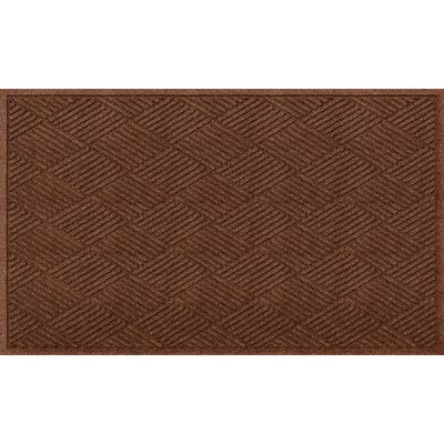 Bungalow Flooring 3x5 WaterHog Diamonds Indoor/Outdoor Doormat Dark Brown