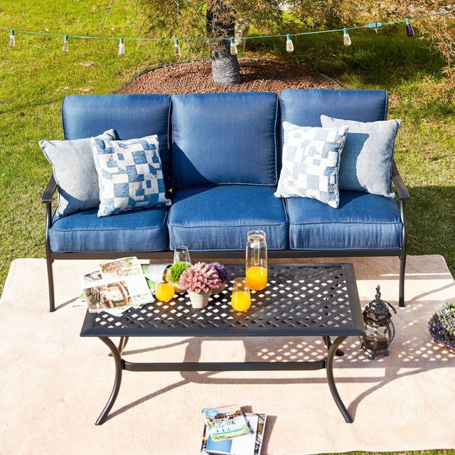 2pc Sofa and Coffee Table Patio Seating Set