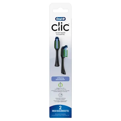 Oral-B Clic Manual Toothbrush, With 1 Replaceable Brush Head And Magnetic  Holder Matte Black