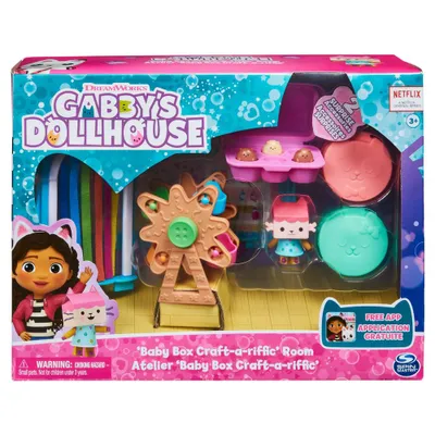 Gabbys Dollhouse Baby Box Cat Craft-A-Riffic Room with Exclusive Figure