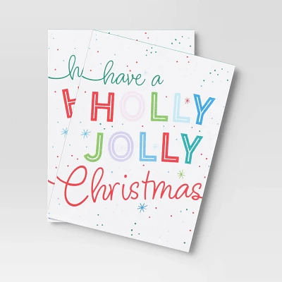 2ct Paper Have a Holly Jolly Christmas Envelope Gift Card Holder - Wondershop