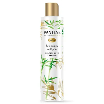 Pantene Nutrient Blends Silicone Free Bamboo Shampoo, Volume Multiplier for Fine Thin Hair - 9.6 fl oz