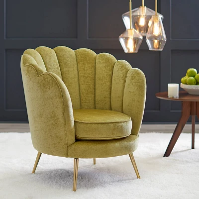 Twila Scalloped Back Chair - angelo:HOME: Velvet