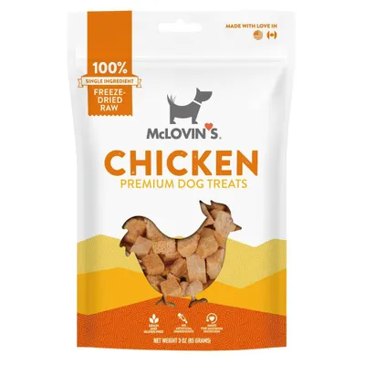 McLovins All Ages Freeze Dried Dog Treat with Chicken Flavor - 3oz