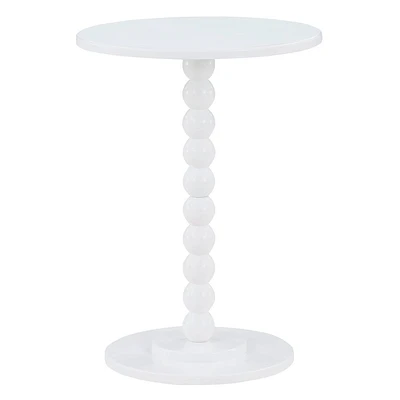 Breighton Home Regal Vineyard Spindle Accent Table White