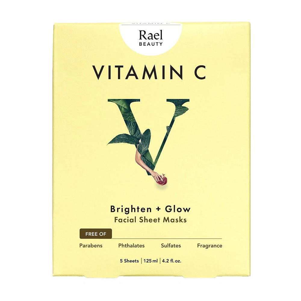 Rael Beauty Vitamin C Facial Sheet Mask - 5ct/4.2oz