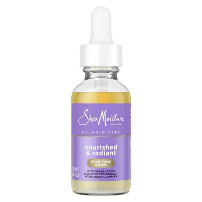 SheaMoisture Melanin Care Even Tone Serum, Nourished & Radiant with Triple-Action Even Tone & Elderberry Complex - 1 fl oz