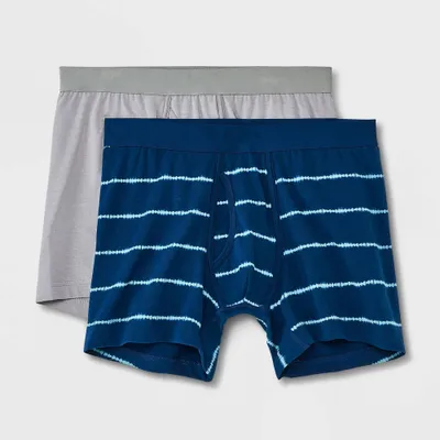 Men Striped Boxer Brief 2pk