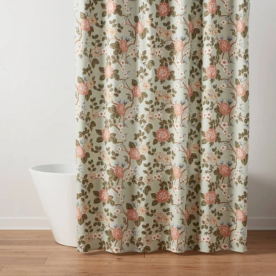 Traditonal Toile Garden Floral Shower Curtain - Threshold