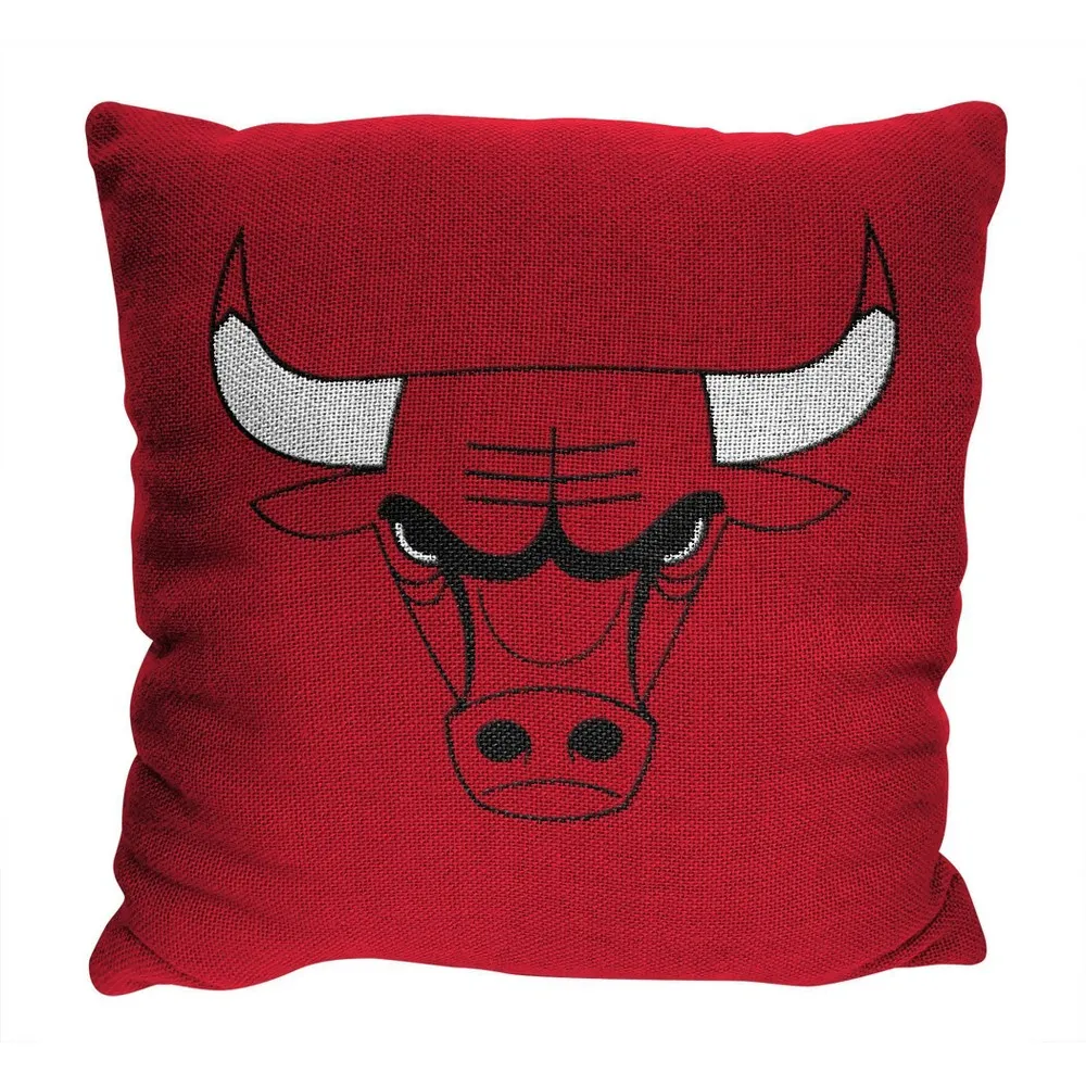 14x14 NBA Chicago Bulls Invert Double Sided Jacquard Decorative Pillow - 2pk