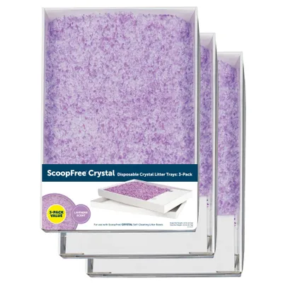 PetSafe ScoopFree Crystal Disposable Crystal Cat Litter Trays - Lavender - 3pk/13.5oz