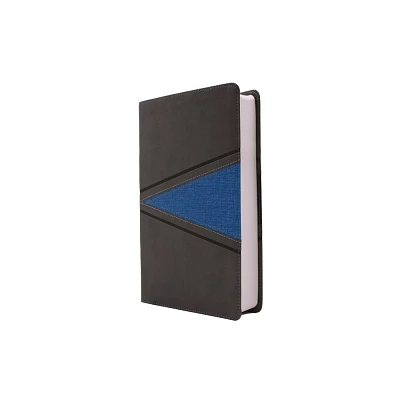 Niv, Boys Bible, Leathersoft, Gray/Blue, Comfort Print - by Zondervan (Leather Bound)