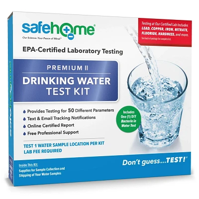 Safe Home Premium II In-Lab Water Test Kit: Test to EPA Standards for Drinking Water & Lead