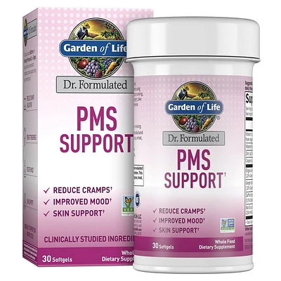 Garden of Life Dr. Formulated Womens Monthly Balance PMS Support Vegan Softgels - 30ct