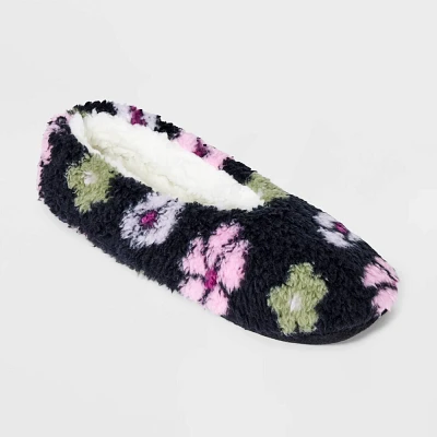 Girls Floral Slipper Socks