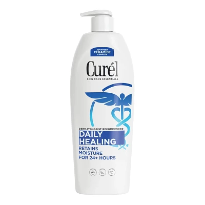 Curel Daily Healing Hand and Body Lotion For Dry Skin, Advanced Ceramides Complex, All Skin Types Scented - 20 fl oz