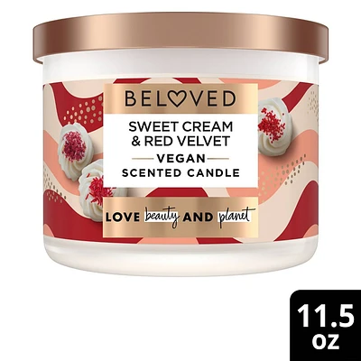 Beloved Sweet Cream & Red Velvet 2-Wick Candle 11.5oz