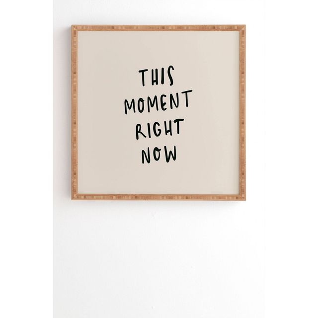 Urban Wild Studio This Moment Right Now Framed Wall Art - Deny Designs: Modern MDF Decor, Sawtooth Back Mount