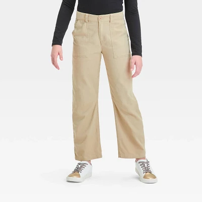 Girls Twill Barrel Leg Pants