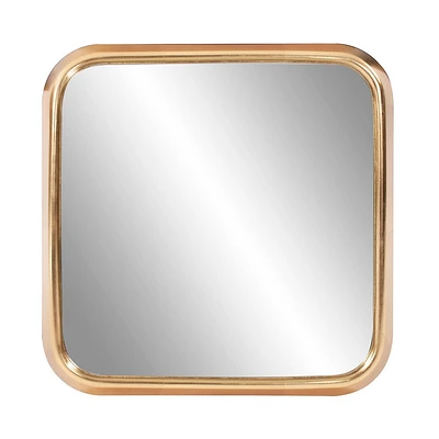 Howard Elliott Contemporary Curved Square Framed Wall Mirror Gold