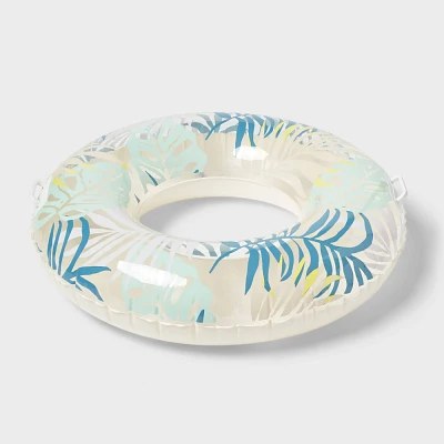 36 Palm Leaf Pool Tube with Handles Inner Tube - Sun Squad