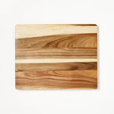 12x15 Nonslip Acacia Wood Cutting Board Natural - Figmint