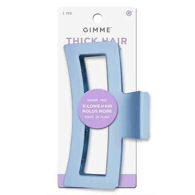 Gimme Beauty Thick Rectangle Claw Clip - Gray/Blue