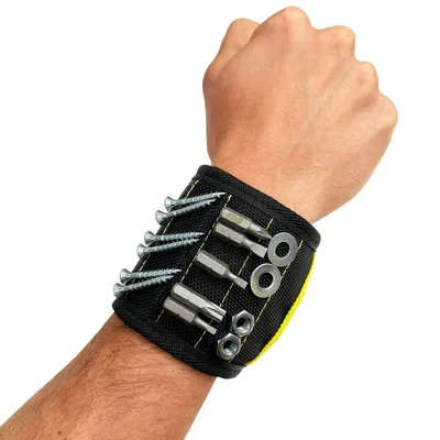 Wrap-It Magnetic Snap Wristband: Black Cable Management Cord Organizer & Holder with 2-Year Warranty