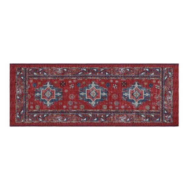 Vintage Persian Medallion Kitchen Runner Rug Red - Threshold