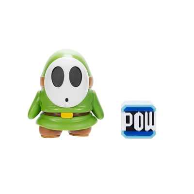 Nintendo Super Mario Green Shy Guy with POW Block Figure