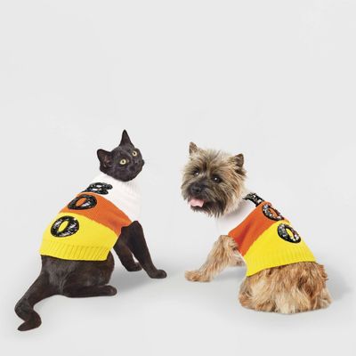 Halloween Candy Corn Boo Dog and Cat Sweater -  - Hyde & EEK! Boutique