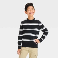 Boy Striped Pullover Sweater