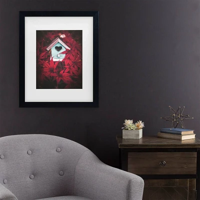 Trademark Fine Art 11x14 Philippe Sainte Laudy Nestled in The Red Matted Framed Art Black