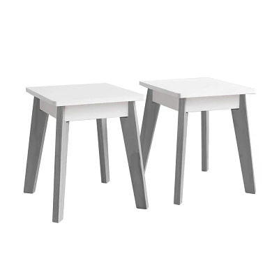 WildKin 2pk Arts and Crafts Kids Table Stools Gray: Unupholstered Wood Dining Chair, 95 lb Capacity, 12.2 Seat Height