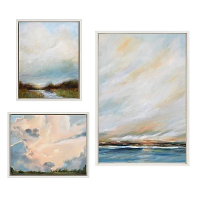 Kate & Laurel All Things Decor: Sylvie Nature Scene Canvas Art by Mary Sparrow, Set of 3