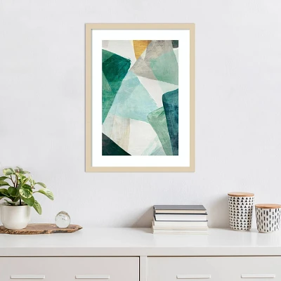 Amanti Art Blue Geometric I by PI Studio Wood Framed Wall Art Print